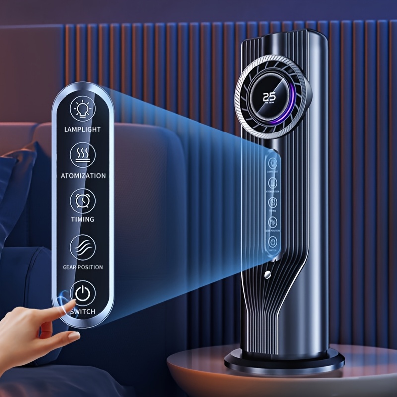 Expériencez un refroidissement rapide en trois secondes ! Ce ventilateur humidificateur et climatiseur portable USB à 6 vitesses fonctionne silencieusement et de manière efficace, avec un minuterie qu