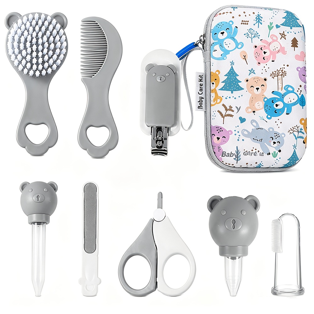 9pcs Newborn Baby Care Essentials Kit with Travel Case