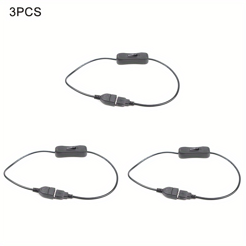Image of Usb Male And Female Plug-in Switch Cable Usb Power Cable,1.6ft/0.5m.