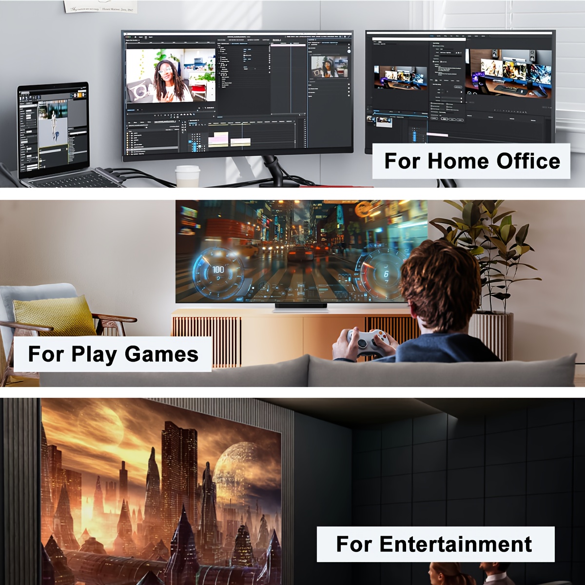 i zclive HDTV кабел, 4K високоскоростен HDTV 2.0 кабел, HDTV мъжки към HDTV мъжки кабел, съвместим с 4K@60Hz HDR, 3D, 2160P, 1080P, ARC, HDR, HDTV кабели за монитори, HDCP 2.2, за Apple TV, Xbox, PS3/PS4, Nintendo Switch, 4K 60Hz високоскоростен HDTV 2.0/1.4 кабел за компютър към телевизор, сет-топ