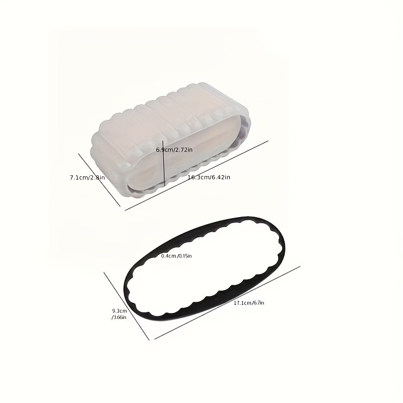 TEMU Offre de 2 articles : Pot de fleur de rangement ovale à rayures ondulées avec cadre de boîte de rangement ovale à rayures, Moule à bougie, Moule