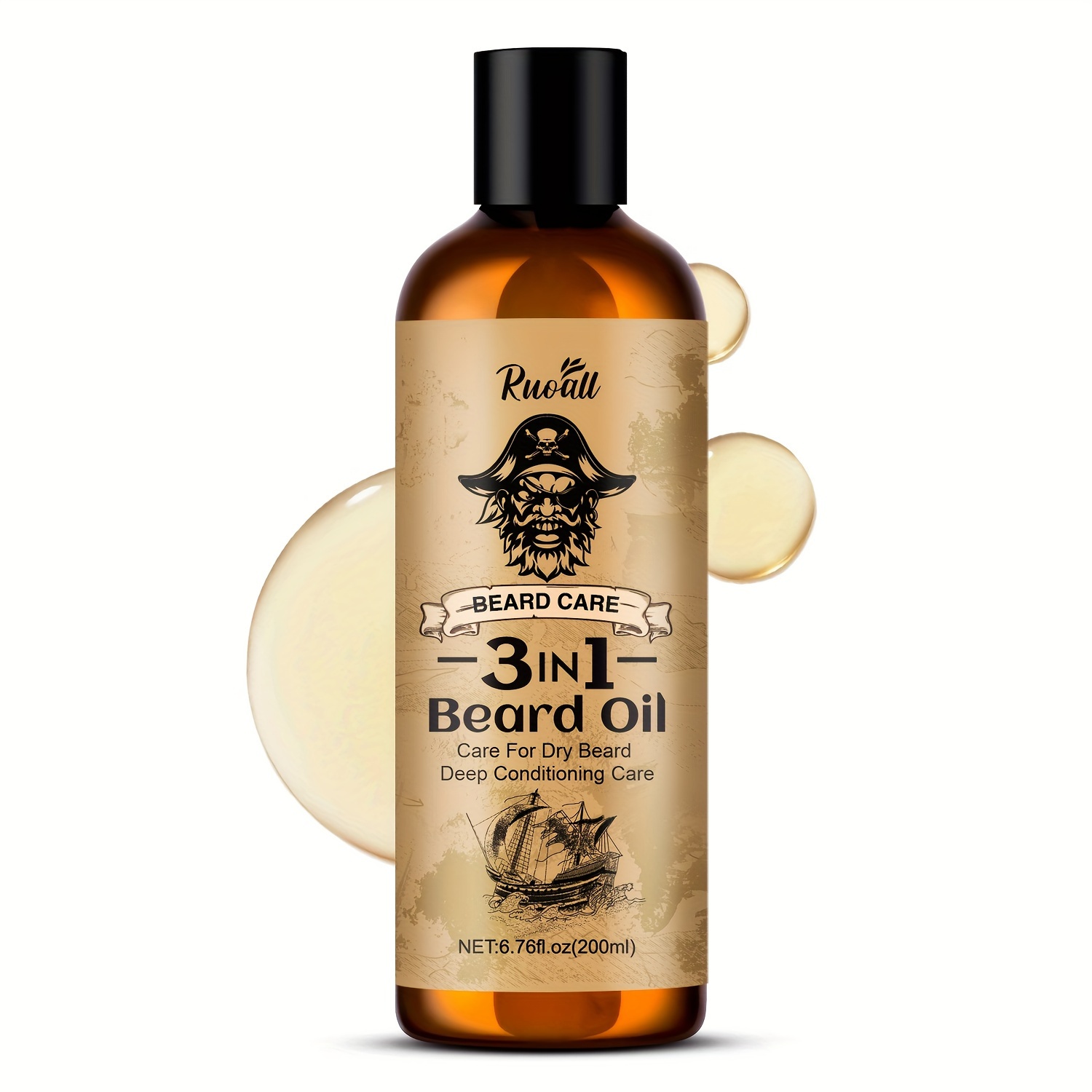 Father's Day Gift Recommendation - 200ml Beard Essential Oil For Deep Moisturization, For Beards, And , Making Beards Rich And Smooth. The As Father's Day Gift