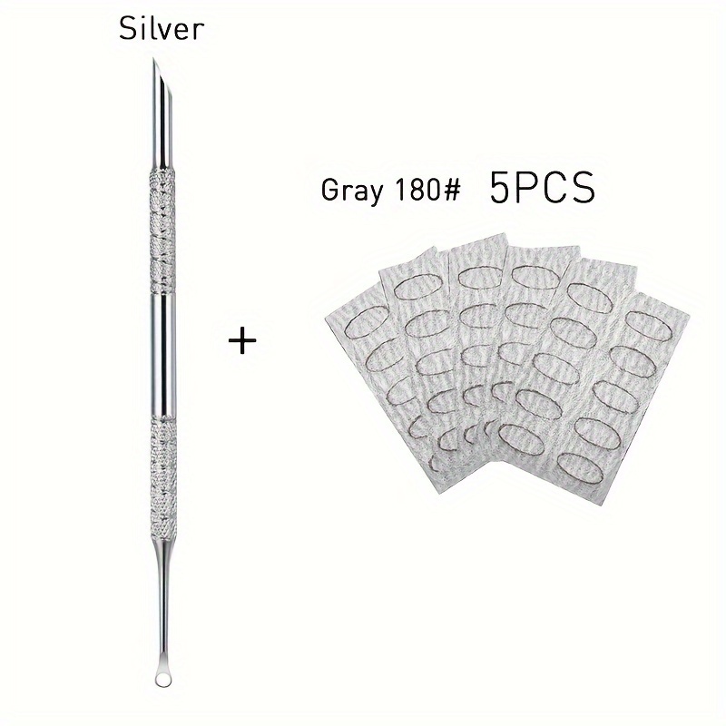 Nail Steel Pusher Double-headed Circle Pusher To Dead Skin Manicure Pre-sand Rubbing Sheet Nail Shop Special