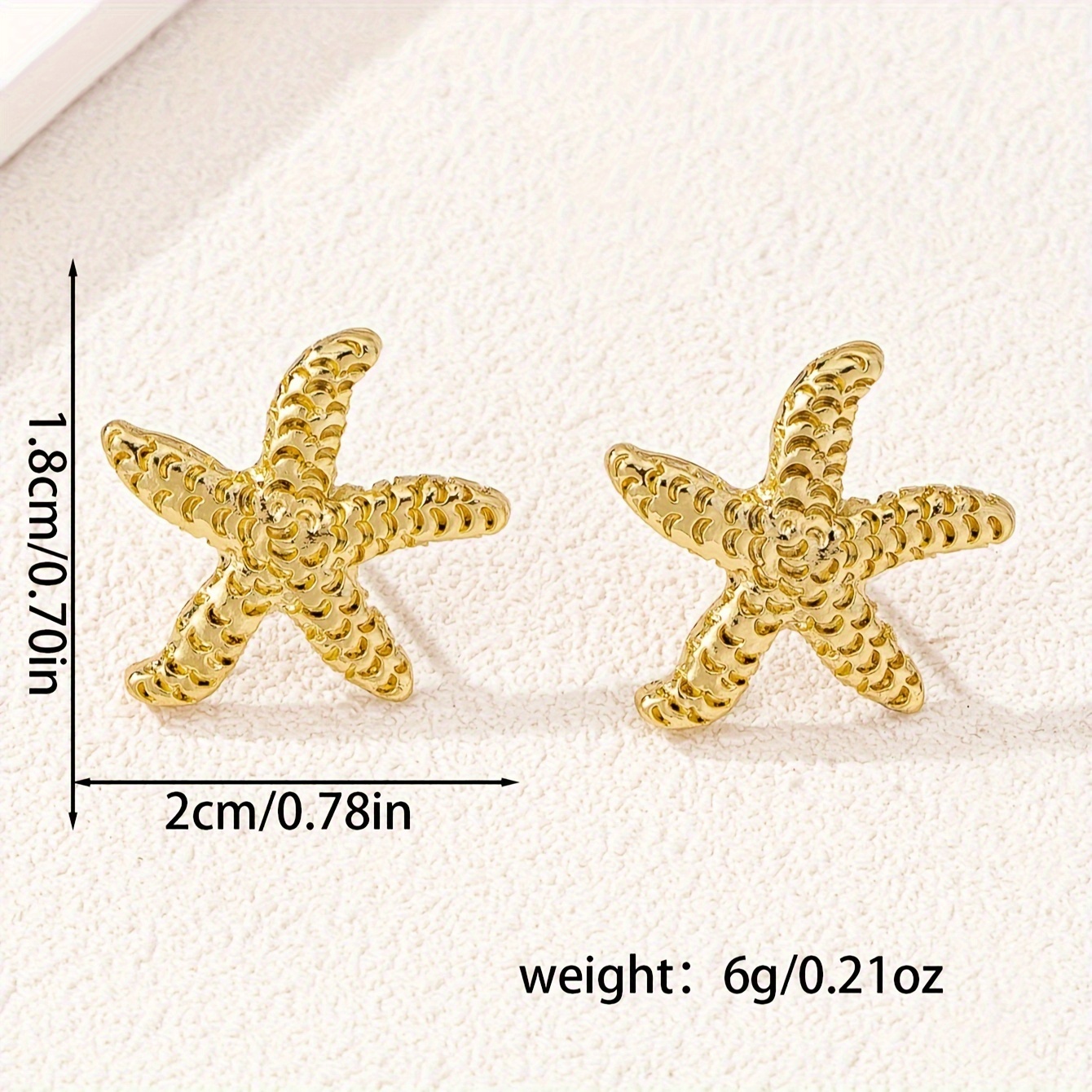 Vintage Starfish Stud Earrings for Casual Attire