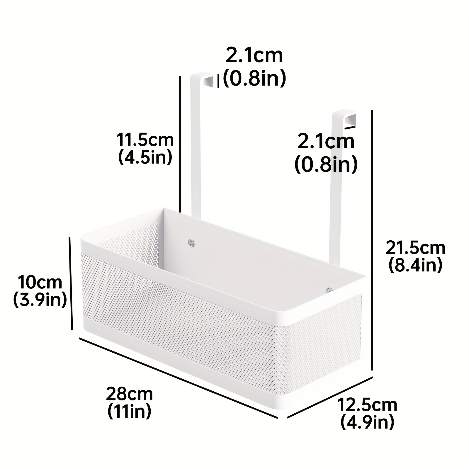 estante de almacenamiento colgante de 1 pieza para debajo del gabinete, cesta de malla   para el interior o exterior de   del gabinete, cesta de almacenamiento de cocina para toallas de papel y frascos de especias