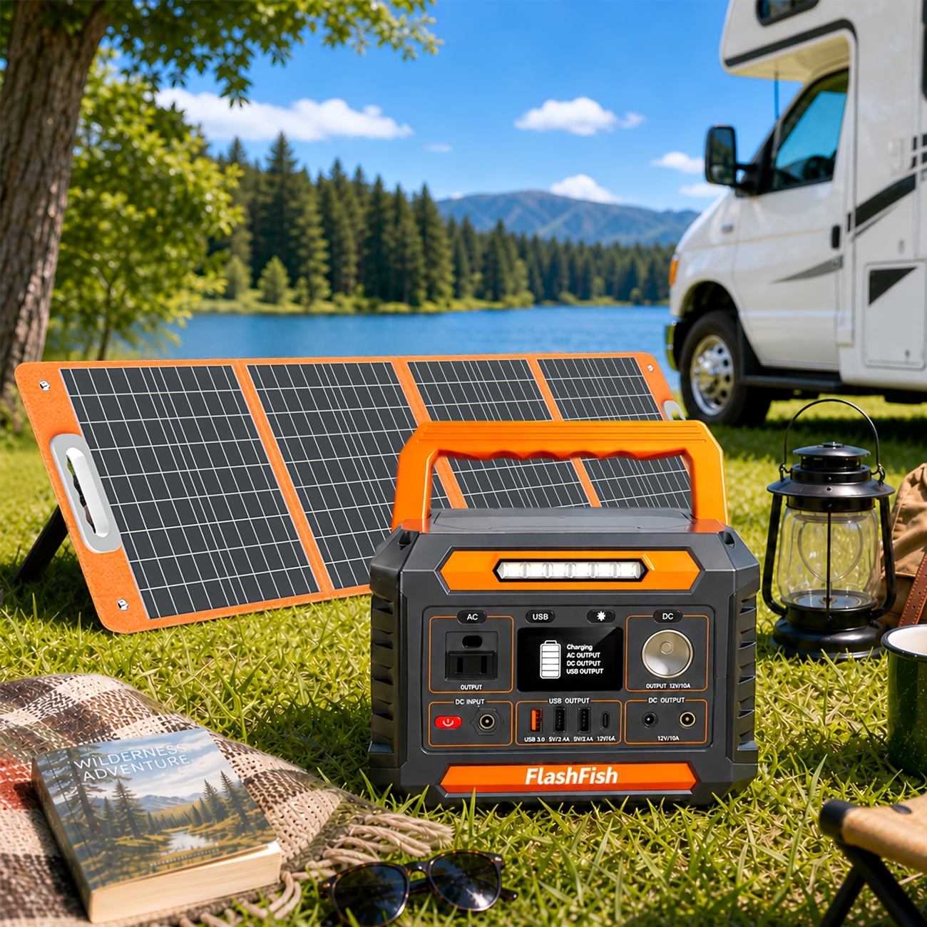 portable solar generator sold on Temu United States