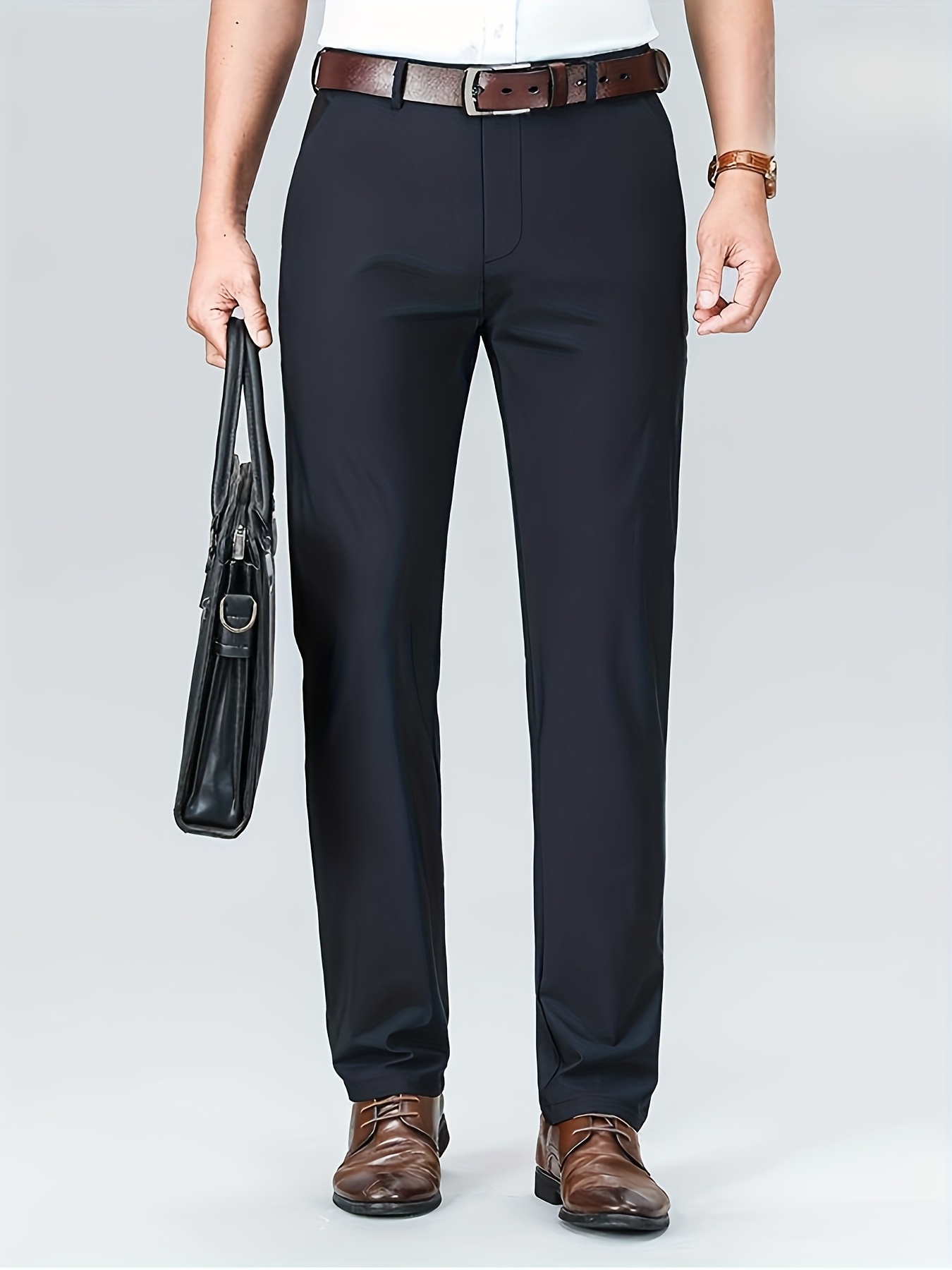 chinese dress ladies Men's Slim-Fit Stretch Sky Blue Dress Pants main image 1