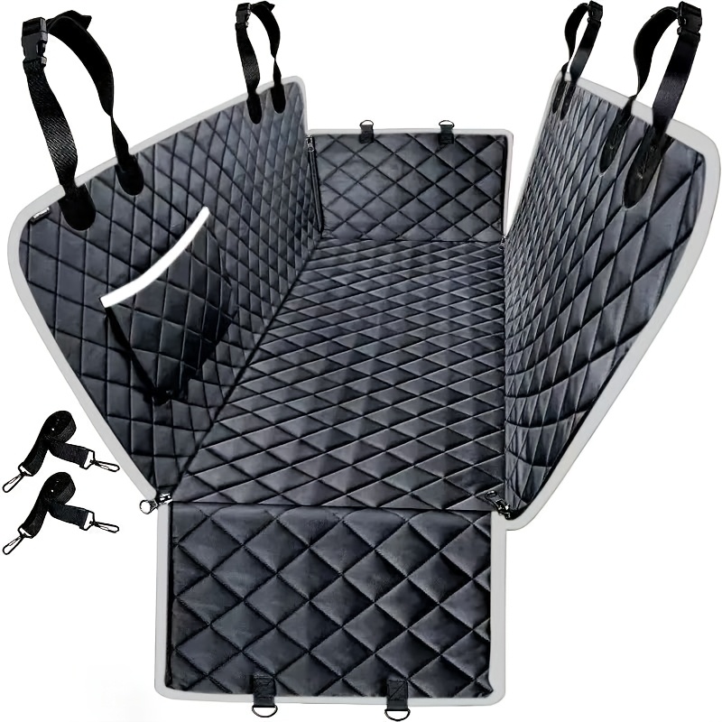 TEMU Foldable Anti-leak Car Pet Seat Cover For Rear Seats - Protects Car Interior From Pet Hair And Dirt