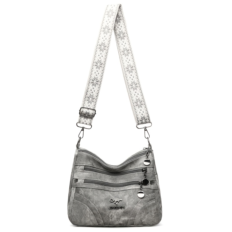 Image of New Large-capacity Women's Shoulder Bag - Vintage Soft High-quality Handbag, Fashionable And Versatile, With A Wide Shoulder Strap For Commuting, Perfect For Cross-