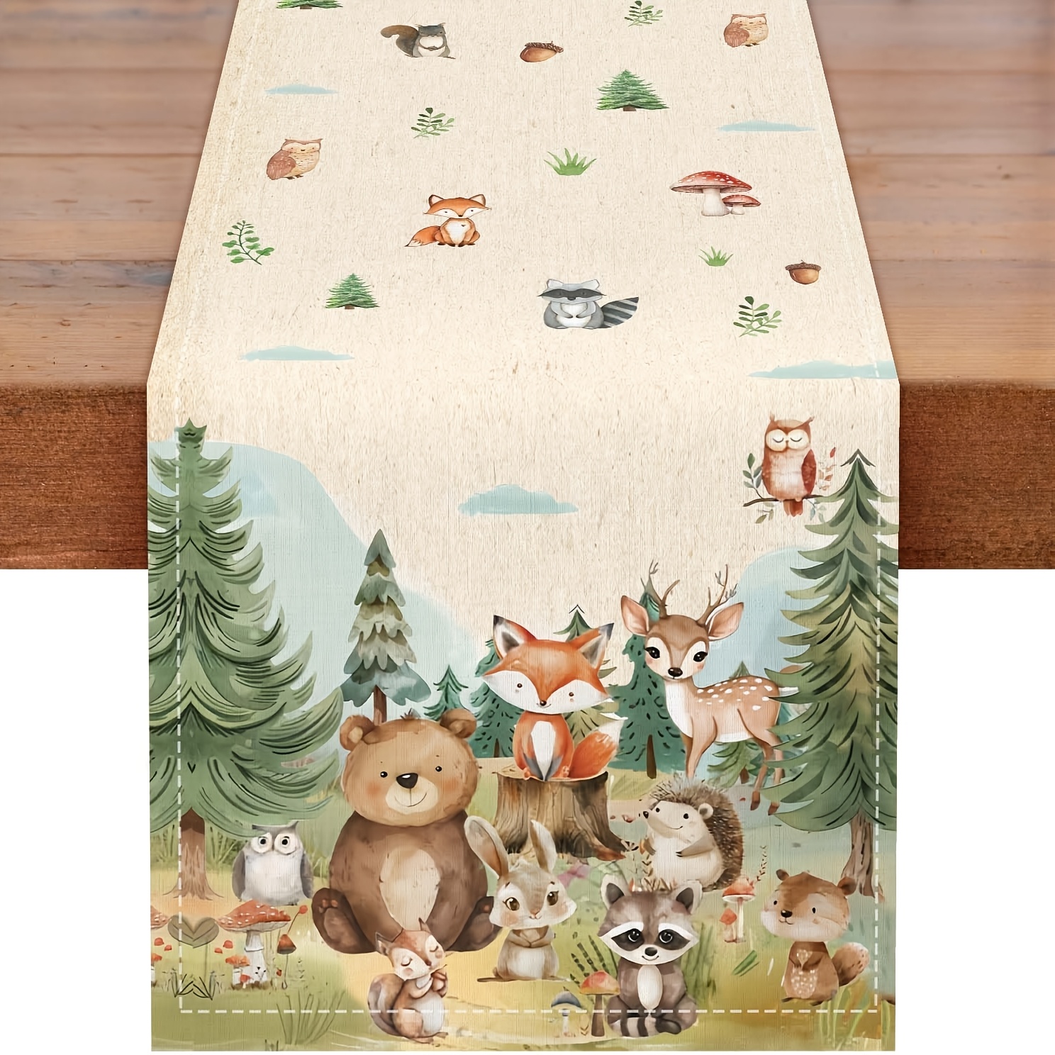 TEMU 1 pièce, Chemin de table de décoration pour fête d'anniversaire sur le thème de , Décoration de table de cuisine et de salle à manger avec