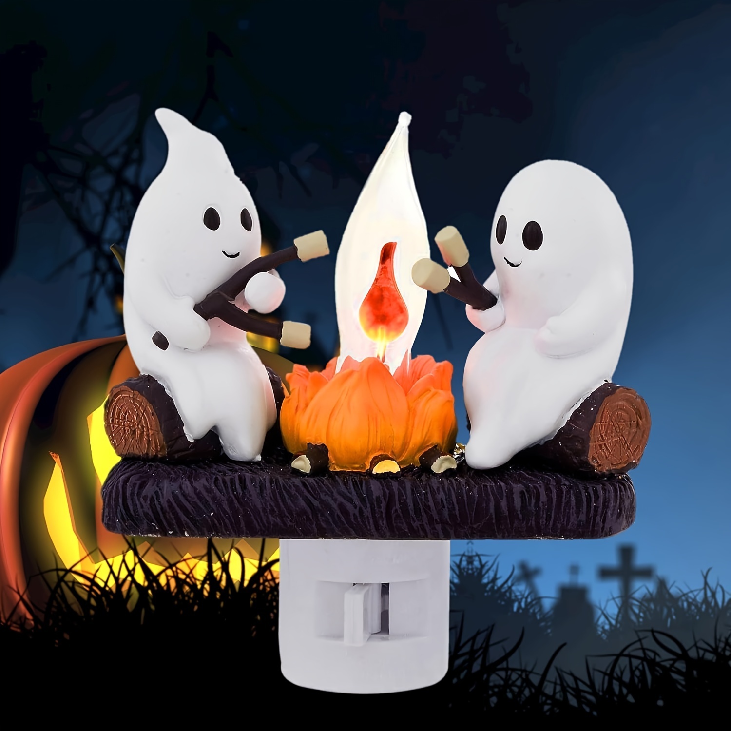 

Campfire Flickering Nightlight, 3d Led Fake , Night Light Lamps, Spooky Lights Indoor Decoration Gifts, Festival Home Decorations