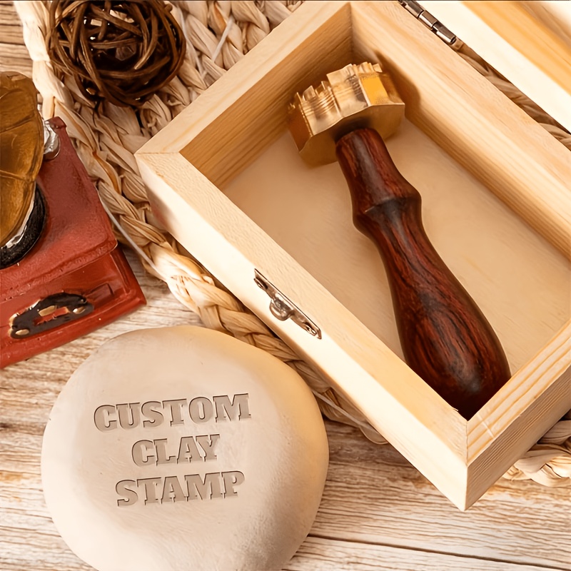 TEMU Timbro in argilla personalizzato, Logo/Firma personalizzati, Creazione a e fai-da-te, Produzione di ceramica, Regali e souvenir personalizzati,