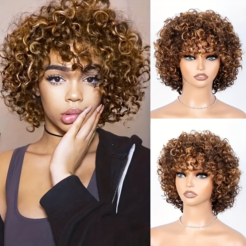 

Unisex Adult Basics Cut Wig, 180% Density Brazilian Remy Human Hair, Afro Style, With Cap For All