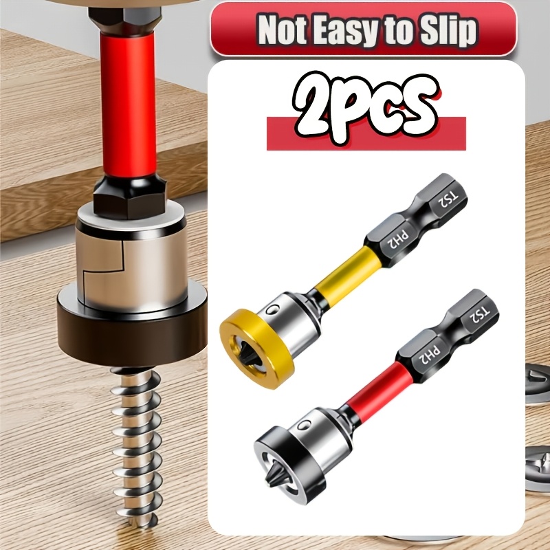 2 5pcs heavy duty magnetic drill bits anti slip and impact resistant design magnetic tip ensures stable positioning black oxide screwdriver bits suitable for woodworking flooring ceiling and office scenes   for professionals