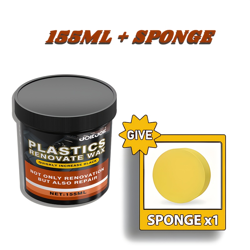 TEMU Plastic & Rubber Restorer - Interior & Exterior , Scratch Repair, Tire Gloss Enhancer,, Fading & Aging Repair, Quick & Detailing Solution, Car & Motorcycle Surface , Non-greasy Finish