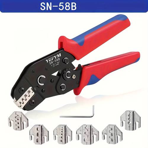 tie crimping tool set alloy steel material cable crimping tool ratchet wire crimping pliers 0 25 1 5mm awg23 16 manual crimping tool for wire stripping cutting and crimping carbon steel handle