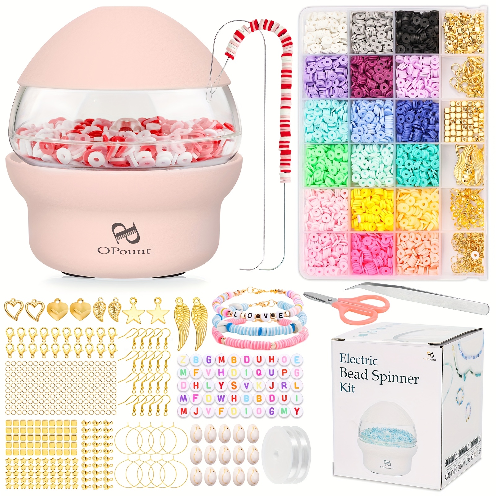 bead spinner clay beads spinner clay beads set jewelry - Temu