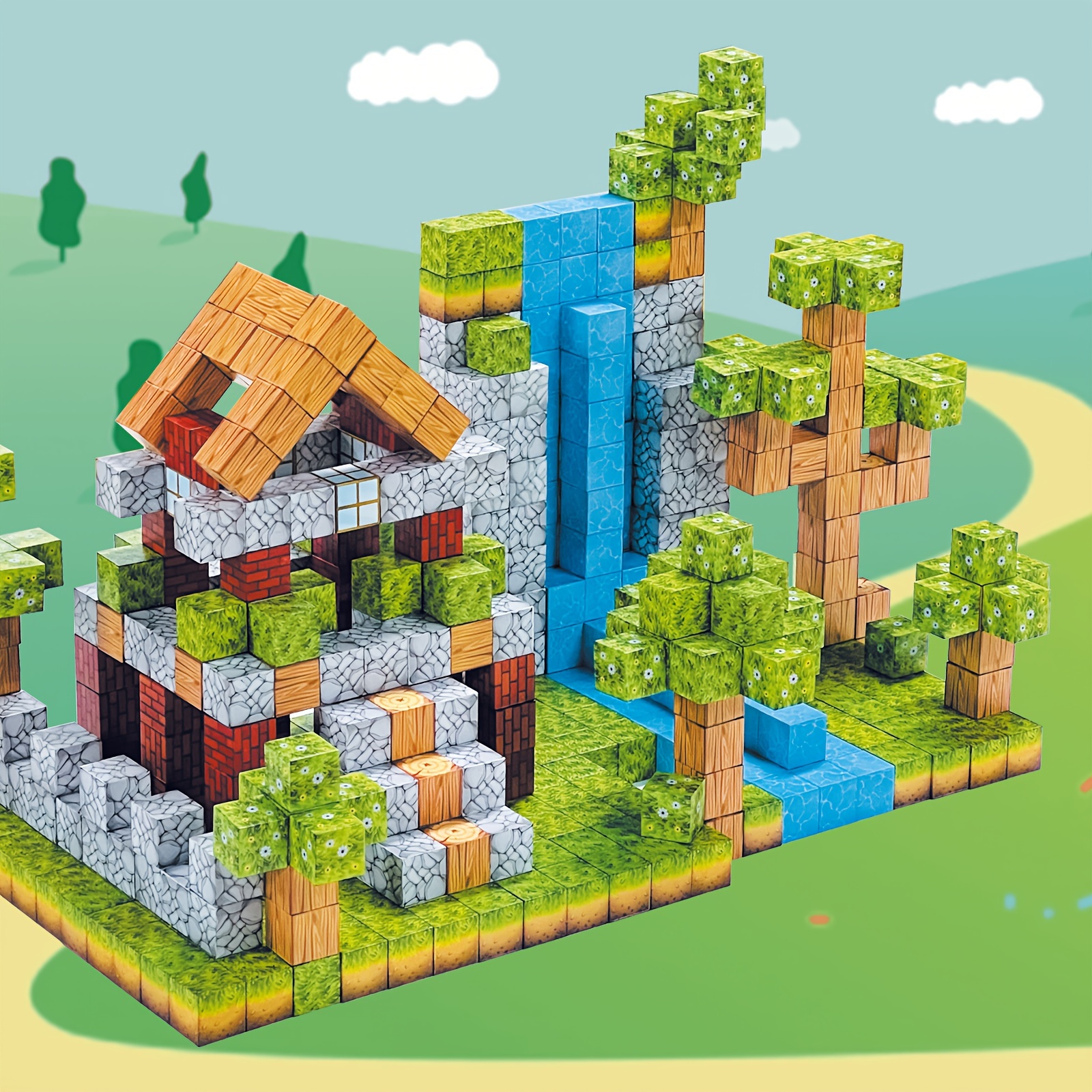 TEMU 106pcs Magnetic Blocks, Stem Sensory Cubes Magnetic Building Set For , Build Magnetic Set, Birthday Gift Toys Christmas Gift