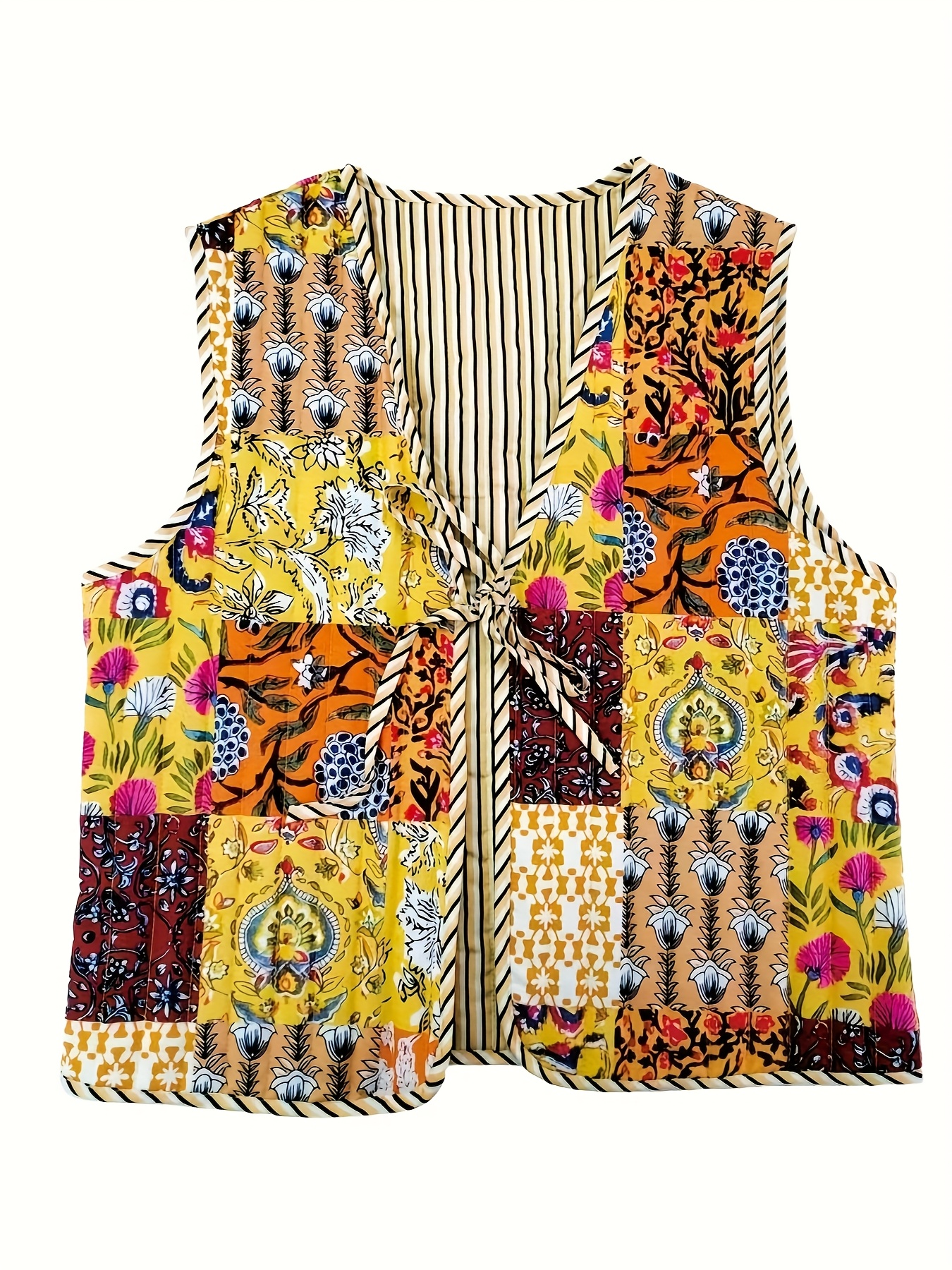 chaleco sin estampado floral bohemio mujer largo Temu Uruguay