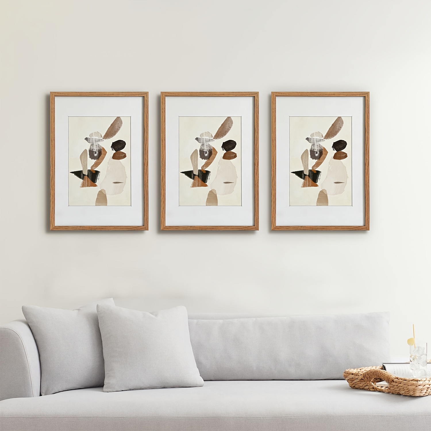 MOSEARON-1/3PK 12X16 Frame, 30X40Cm Picture Frame, Picture Frames, Shadow Box, Frames, Room Decor, Home, Decor, Wall Decor A4 Size with Stand, Can Be Displayed Or Hung, Suitable for Year-Round Display (White, Black, Oak) (Unpadded)