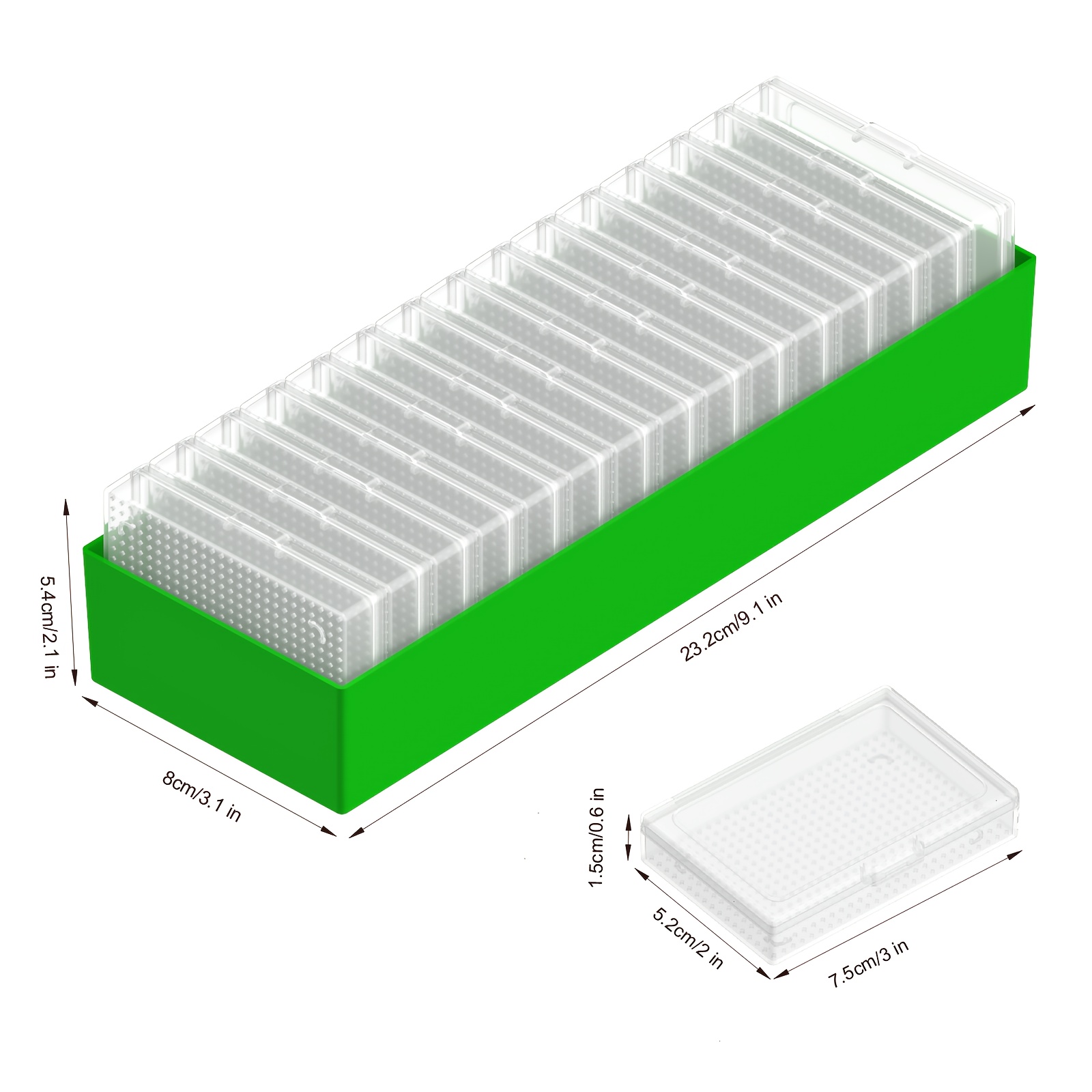 15pcs Diamond Painting Trays, With1 External Storage Tray Trays With Lids, Storage Containers & Tray, Upgrade Convex Point Bottom Design For Efficient Crafting