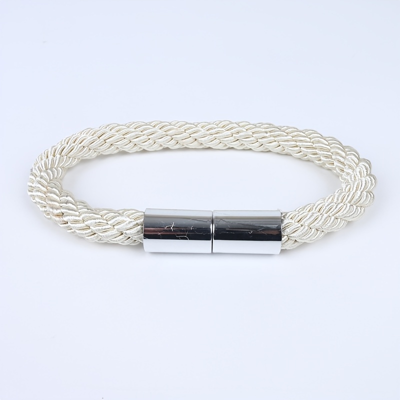 Magnetic Curtain Holdbacks with a Thick Braided Rope Twist Design, No Drilling Required, Sturdy Enough for Drapes, Perfect for a Modern Minimalist Look in Living Rooms, Bathrooms, And Bedrooms (Available in Sets of 2, 4, Or 6)