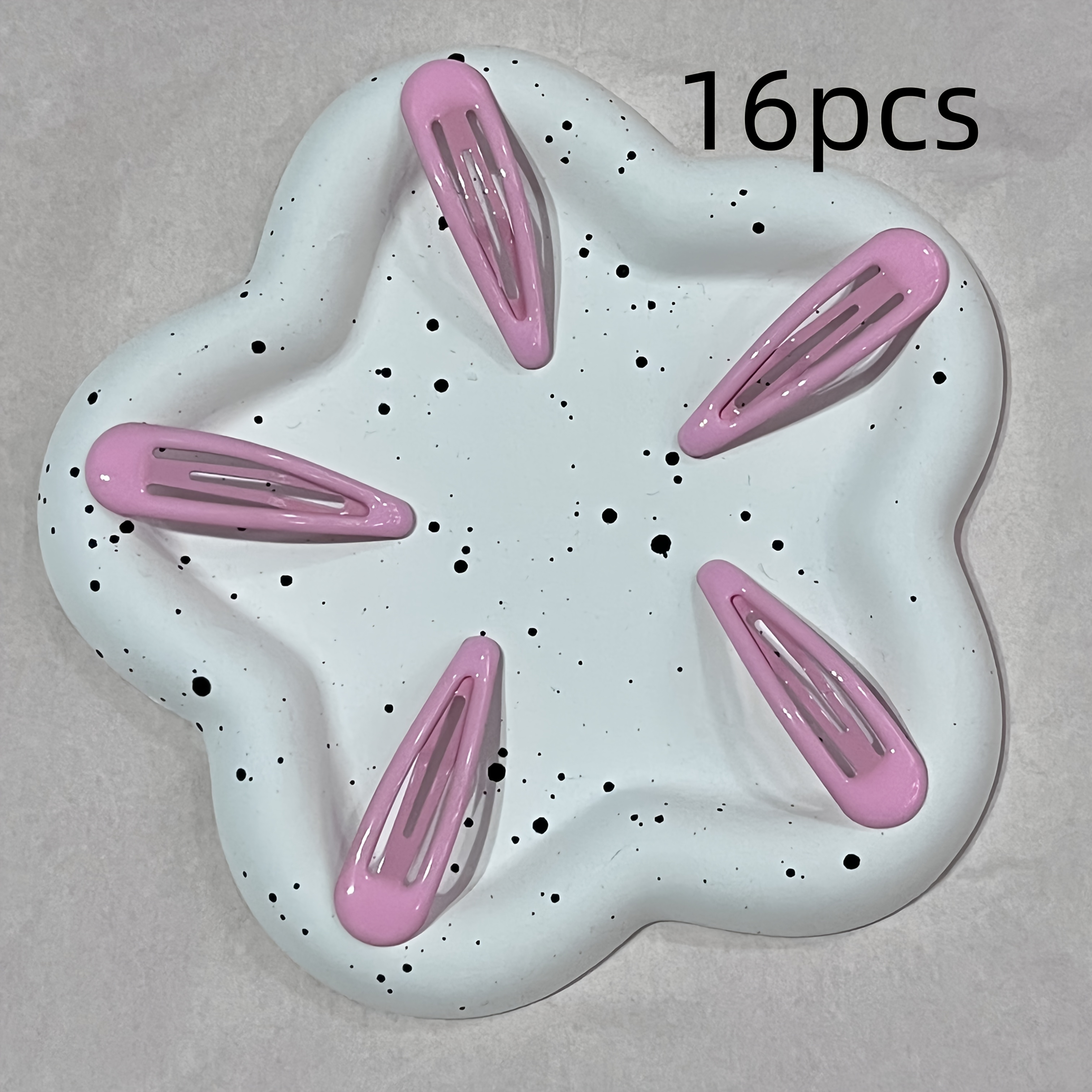 E-shop 16 Stück Rosa Minimalistische Haarklammern, Tränenform, Rutschfeste BB-Klammern, Ideal für Pony Fliegende Haare
