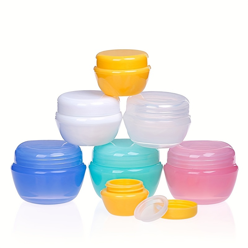 

10pcs Mushroom Shape Cosmetic Refillable Containers - 5g Empty Cream Jars With Inner Liner For Lip Balm, Cream, Lotions, Lip Scrub, Eye Shadow, Bead And Makeup Travel Essentials