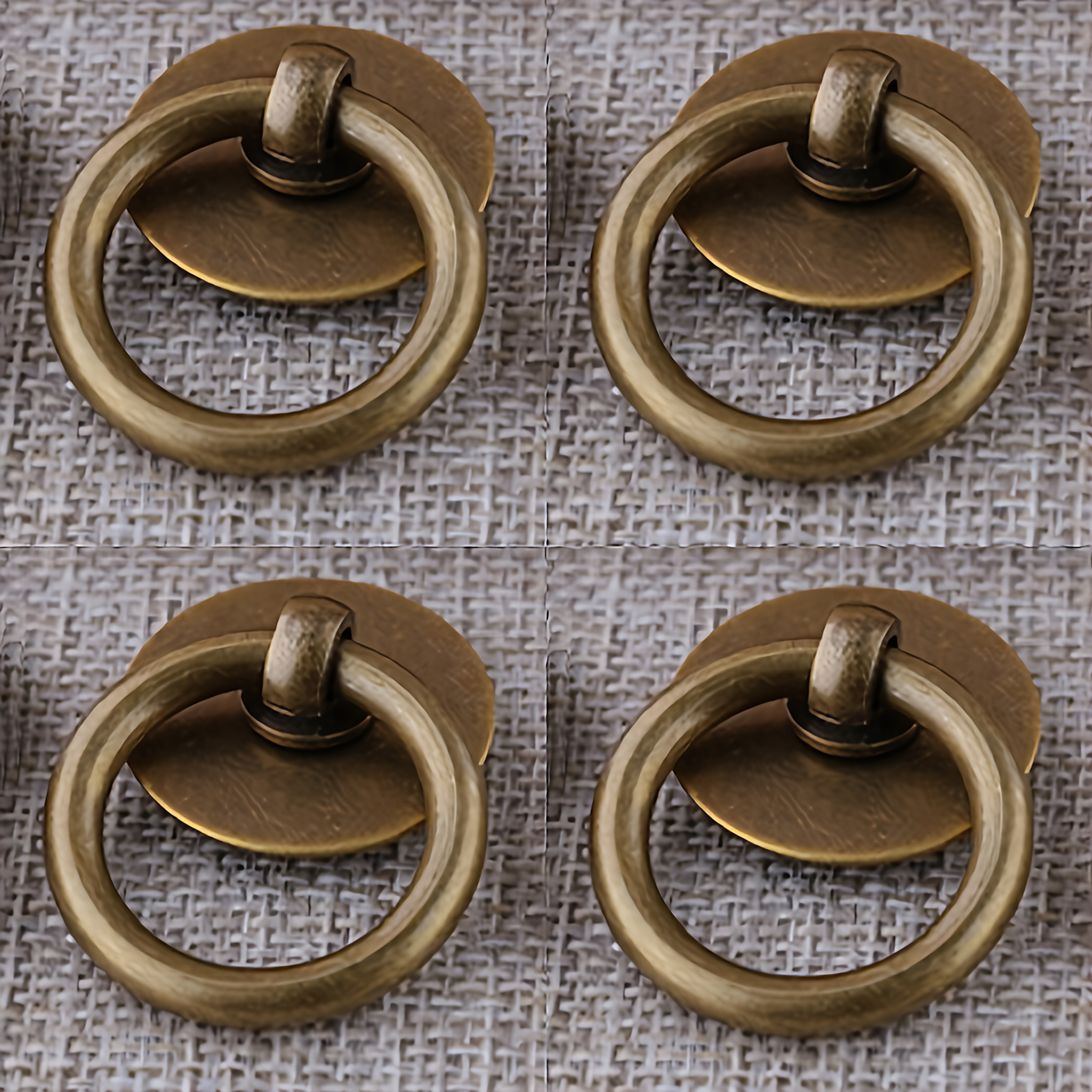 Poignée à Anneau Vintage Uxcell – 2 Pièces, Acier Inox, Argent, Pour Meuble