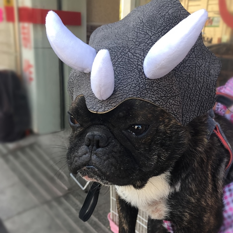 Triceratops Pet Headgear for Fun Costumes