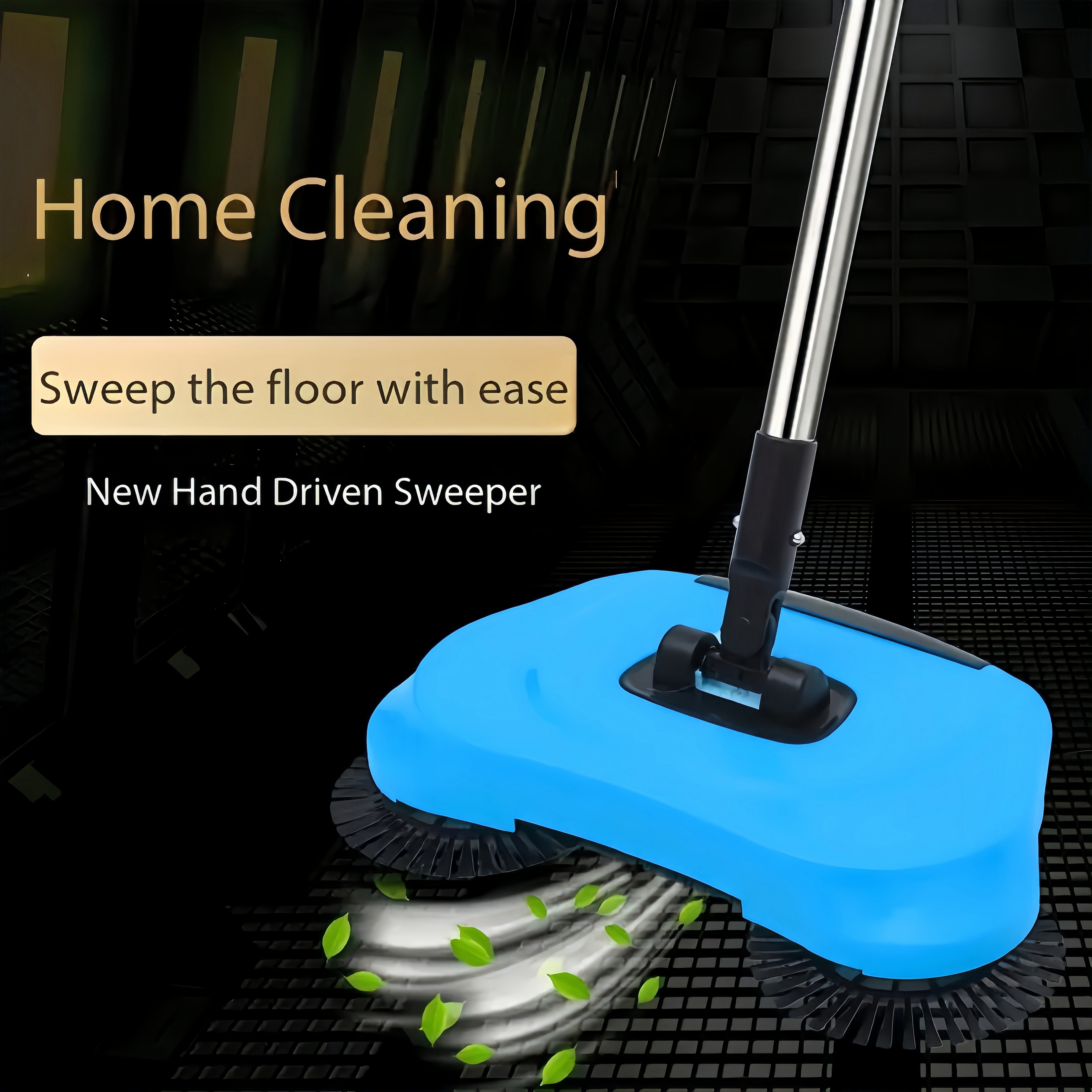 1pc 3 in 1 manual broom dustpan mop combo for hard floors   sweeper for pet hair     extra cleaning cloth non electric push sweeper for living room bedroom bathroom toilet kitchen details 2