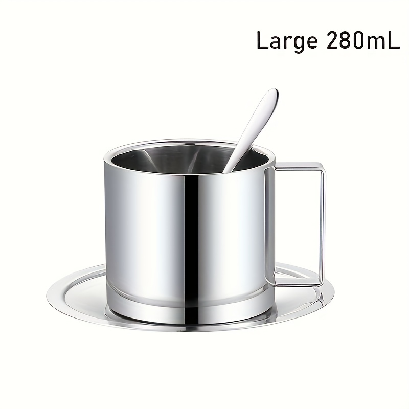 2er Set Edelstahl-Messbecher 1/8 Tasse – Mit Silikongriff, Perfekt Für Kaffee, Gewürze & Präzises Abmessen