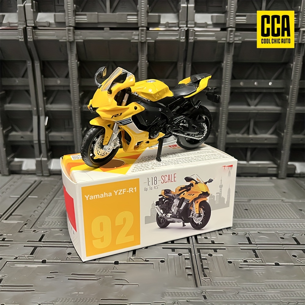 

Motorcycle Yellow Pullable Exquisite Car Model Collection Ornament Model