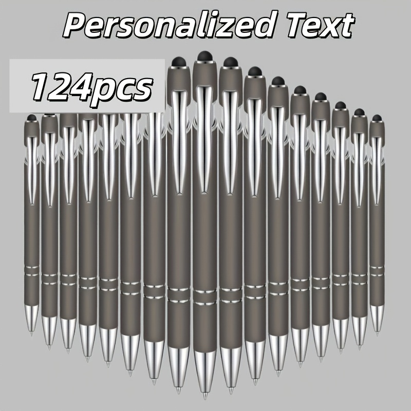 Customizable Multicolored Metal Ballpoint Pens Set, Durable