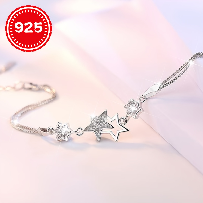 925 Silver Hypoallergenic Star Bracelet for Women