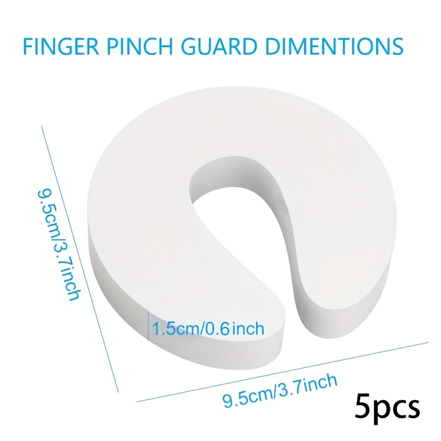 Image of 5pcs Door Finger Protector, Anti-pinch , Soft Foam Finger Guard To Prevent , Door Slamming, And Pets Being Rooms