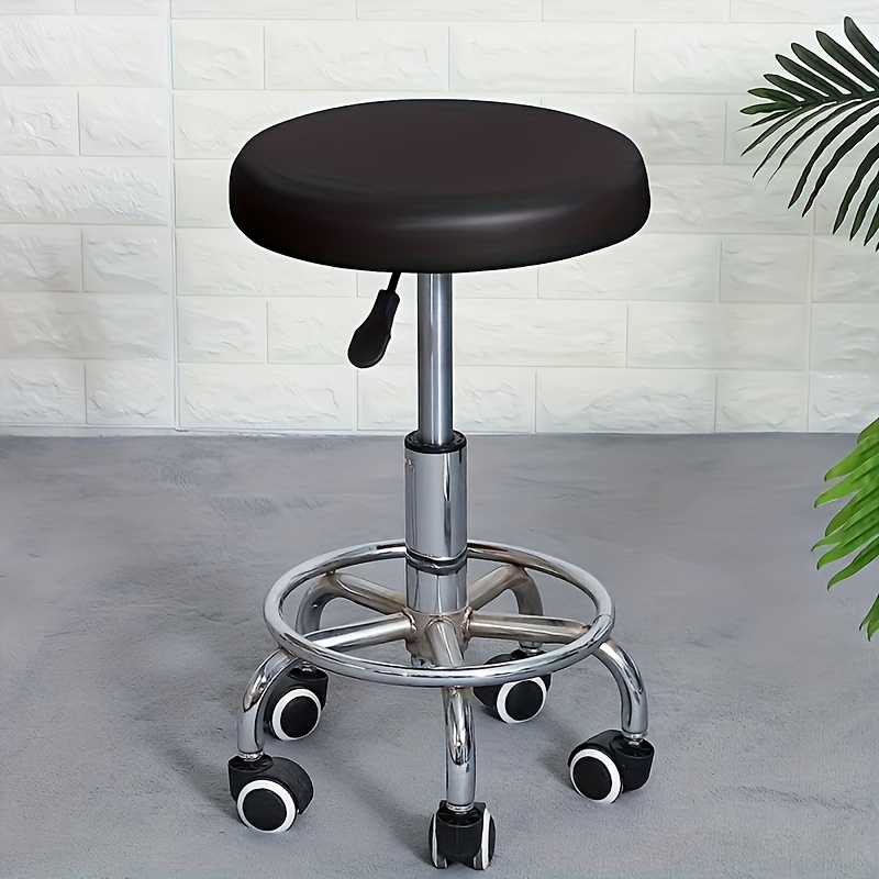 TEMU 1pc Pu Stool Slipcover Round Bar Stool Cover