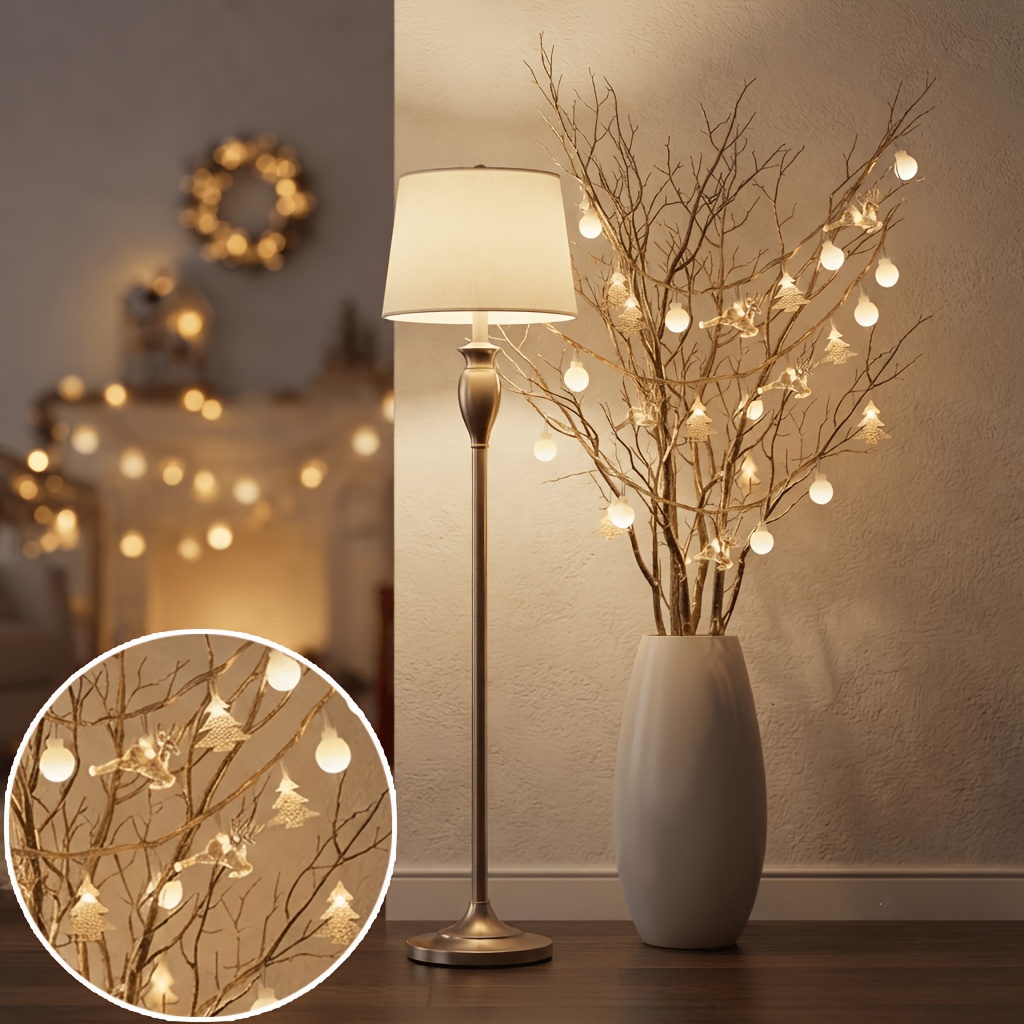 TEMU Luci Natalizie Extra-lunghe da 298 cm di e Palline per Albero di Natale�� per Decorare Matrimoni, Compleanni, del Ringraziamento, San Valentino,