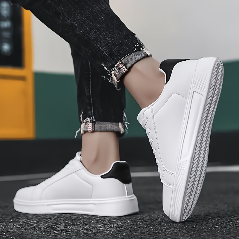 men women lightweight casual athletic shoes low top white  display picture 2