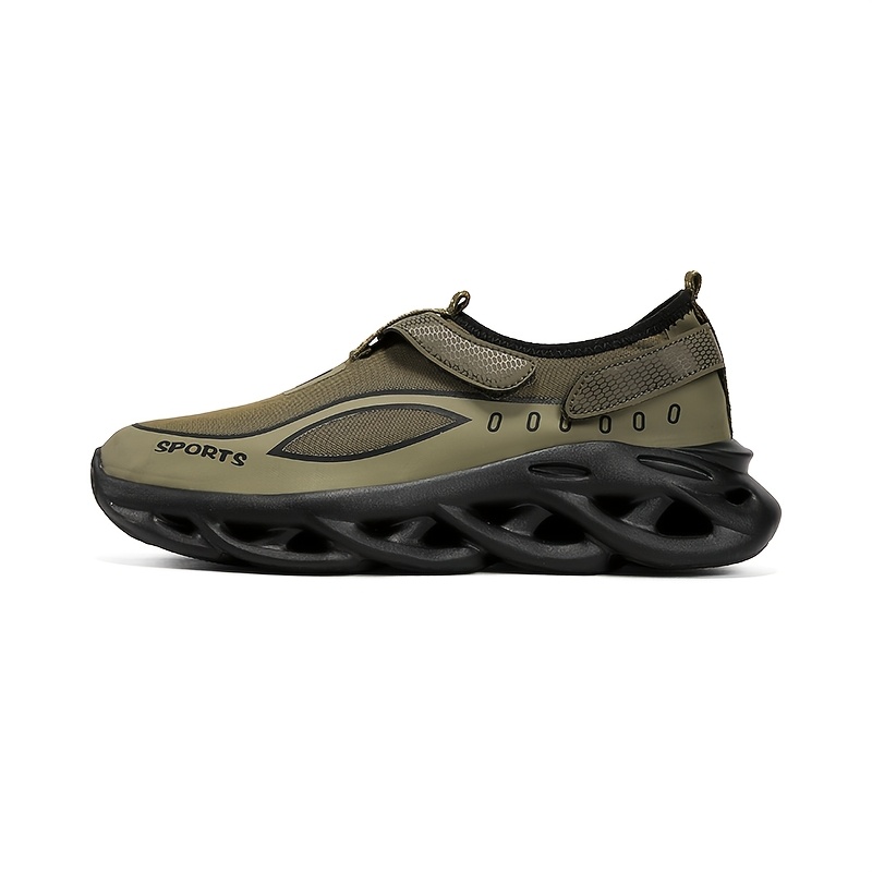 TEMU Men's Quick- Shoes With Non-slip Sole & Thick Sole Suitable For Outdoor Beach, Hiking, Fishing, Swimming - Breathable Mesh Low-cut Sneakers With
