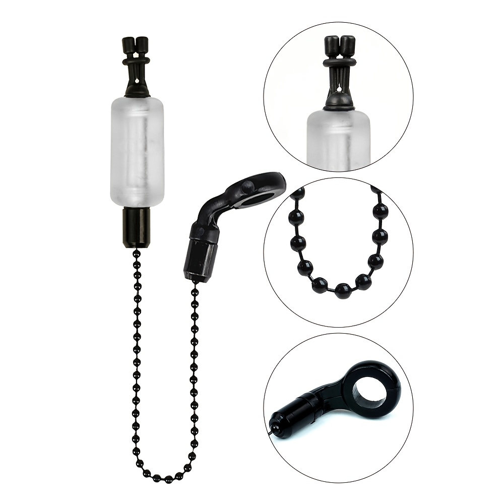TEMU Indicateur à bobine de pêche à la , alarme de à déclenchement progressif 6 couleurs avec chaîne de perles, accessoires de matériel de pêche à la