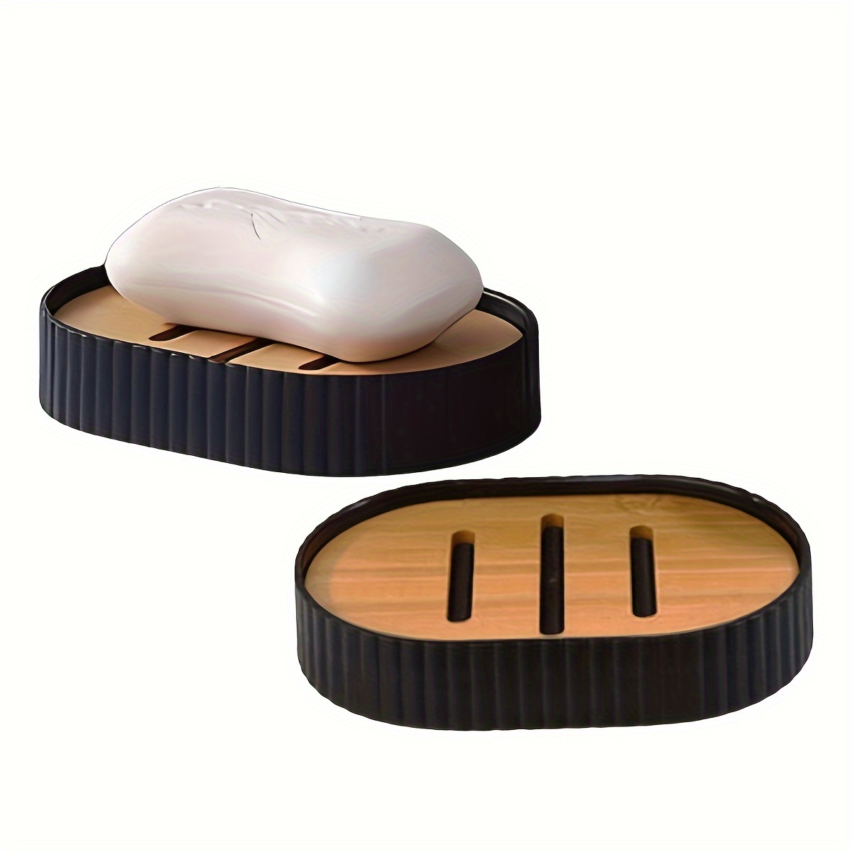 

Elegant Bamboo And Plastic Soap Dish: Keep Your Soaps Dry And Stylish