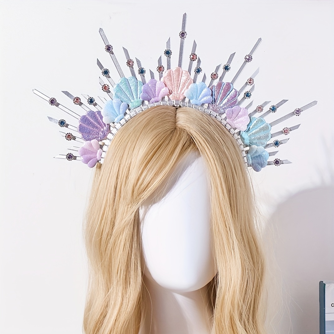 TEMU A Colorful Shell Headband With A Mermaid Theme, Perfect For Women's Beach Vacations And Photo Props, As Well As Costume Additions For Festivals
