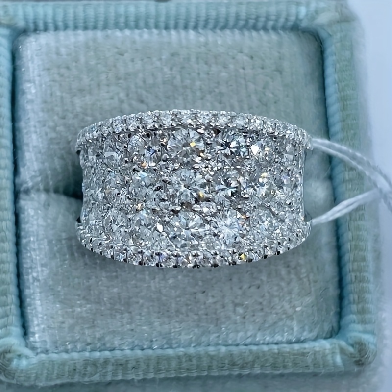 Cubic Zirconia Anniversary Wedding Band Ring