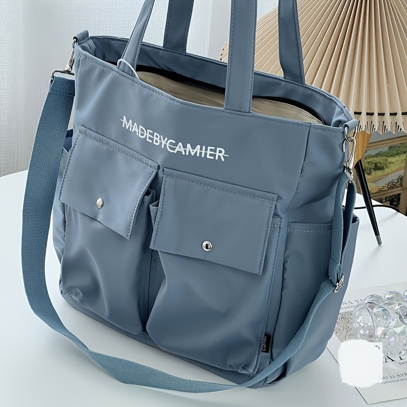 New Large Capacity Double Portable Shoulder Bag, Essential Commuting Tote Bag Thickened And Wear-resistant, Bento Bag