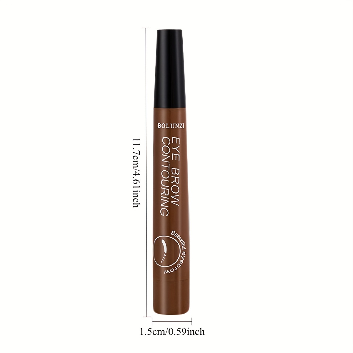4 lápices de cejas con 2 piezas - maquillaje natural de   color, impermeable y sudorproof, diseño portátil,     en  ,     los tipos de beige  s,   para favor de boda,   para uso  ,      ,   medio, negro, cosméticos sudorproof |   natural | tamaño compacto Detalles del producto 3