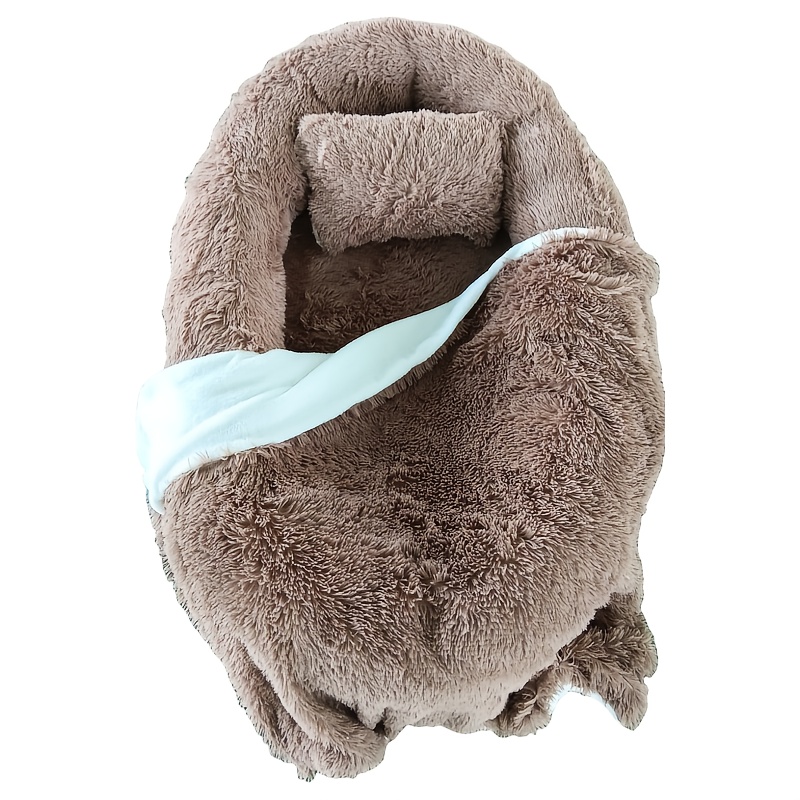 extra large orthopedic memory foam pet bed in a   design featuring a plush dog house   washable and   assembled suitable for cats and dogs providing     for   pets and their owners Product details 8