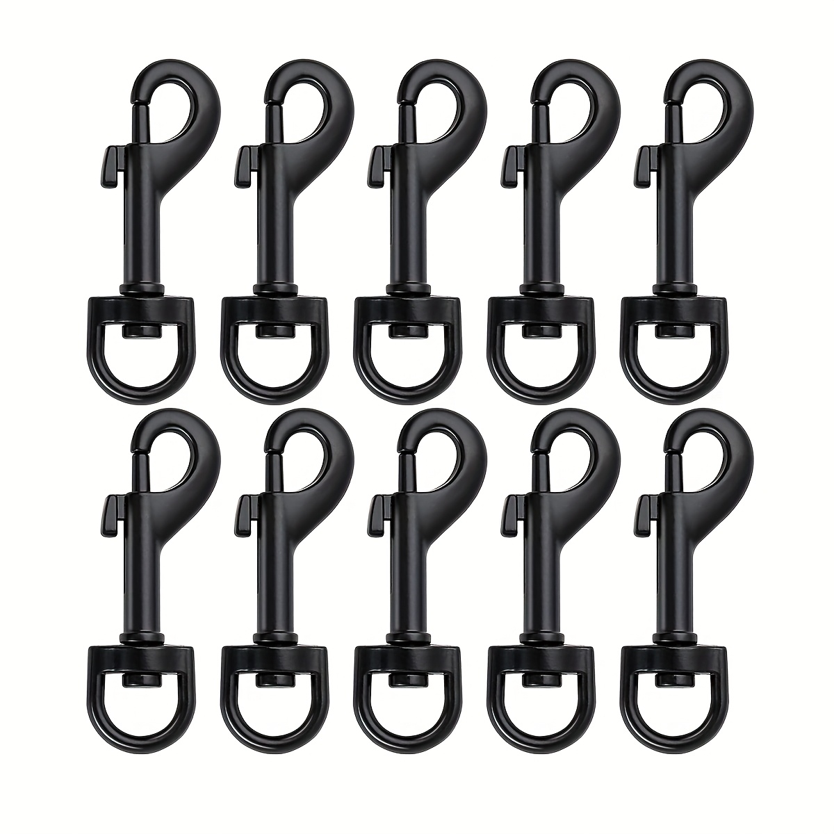 10pcs Of Home Hardware Spring Snap Fasteners, Suitable For Leash Hooks, Bag Clasps, And Keychains, Black Dog Clips For Projects