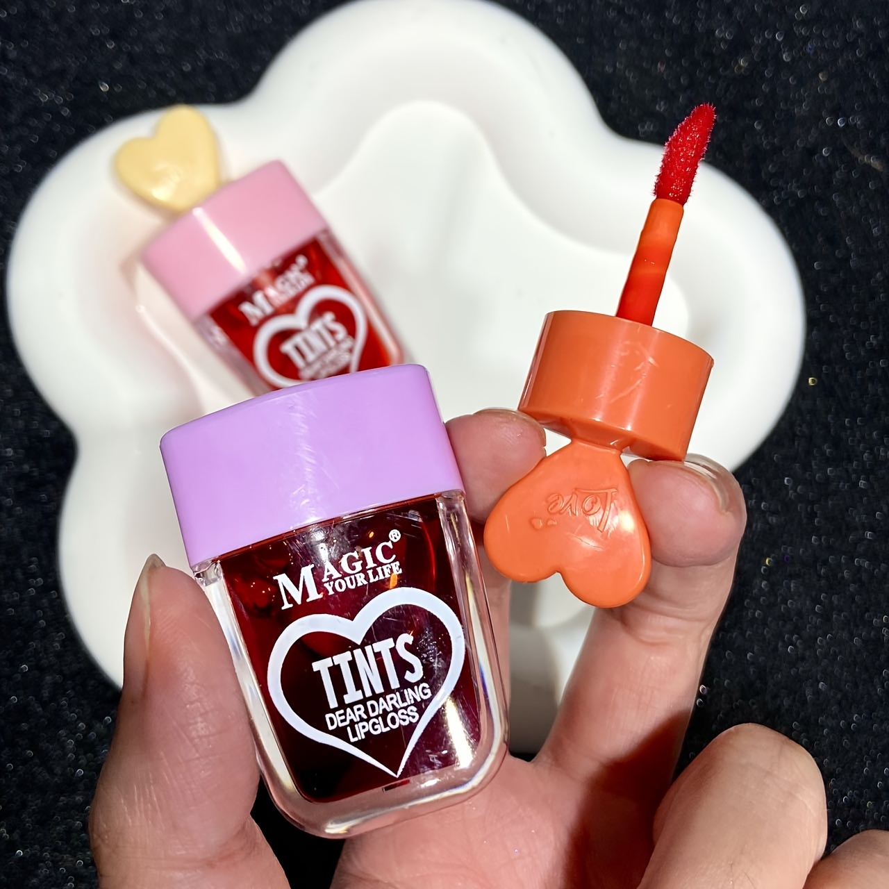 Magic Tints 12piece Lip Gloss Set, Natural Look Liquid Lip Stains For