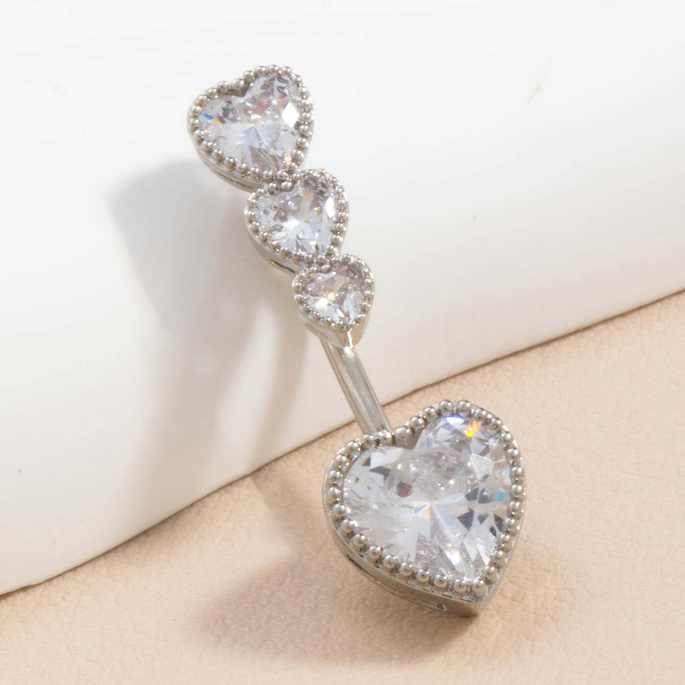 Cubic Decorative Navel Nail, Elegant Body Piercing Jewelry